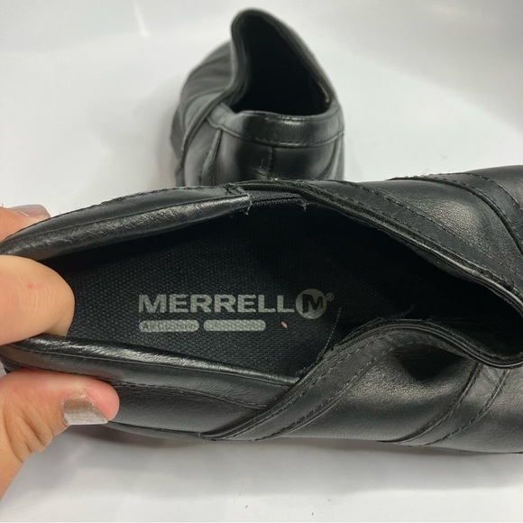 Merrell black leather Mocs size 6 - Picture 4 of 7